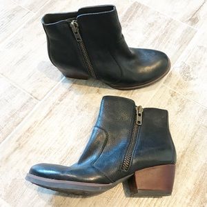 |•Kork-Ease•| Leather Ankle Boots